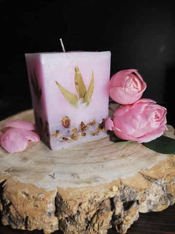 Bougie Rose Bougies Eternelles Naturelles Parfumées Ambiance Décoration Photophore Fragrance