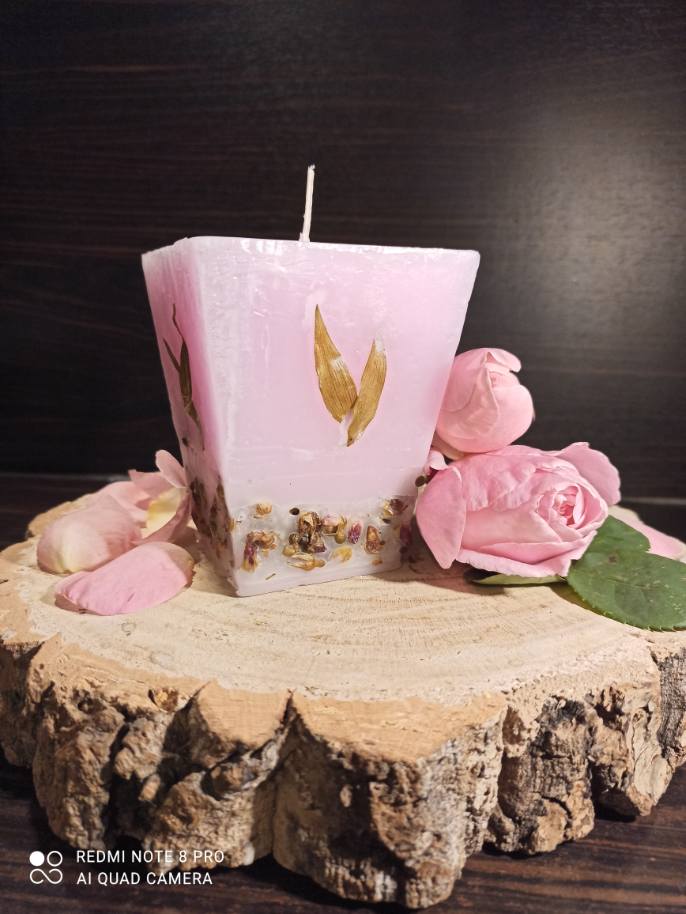 Bougie funéraire 215 x 75 mm, motif rose et livre, durée 150 heures :  : Cuisine et Maison